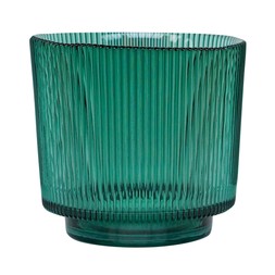 Emerald Ribbed Glass Holder &pound;17.99