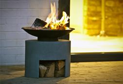 FIREBOWL & OVAL CONSOLE CEMENT H41CM W46CM &pound;139.99