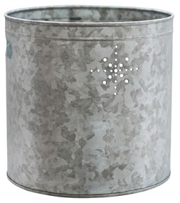Indoor Christmas Tree Bucket With Star In Galvanised Steel &pound;15.99