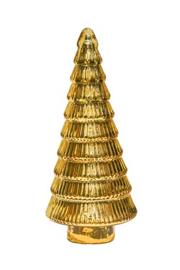JUNIPER GOLD GLASS TREE H31CM £29.99