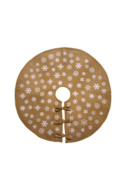 JUTE SNOWFLAKE TREE SKIRT D46CM £17.99