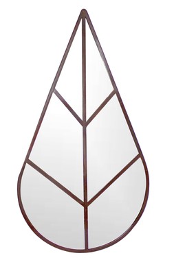 LEAF OUTDOOR MIRROR NATURAL RUST H90CM W50CM &pound;169.99