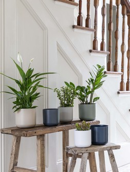 Lisbon Planter Navy H20.5cm D20.5cm &pound;17.99