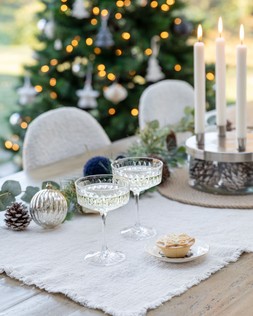 Christmas at Ivyline 2025 - METAL CANDLE HOLDER WITH GLASS BOWL SILVER H9CM D20CM