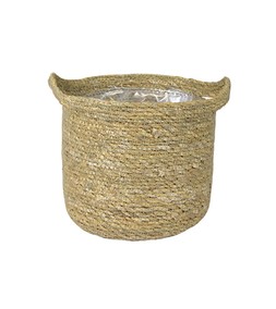 Otto Natural Woven Lined Basket H27cm D28cm &pound;22.99