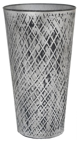 OUTDOOR CHATSWORTH ZINC VASE H50CM W28CM &pound;49.99