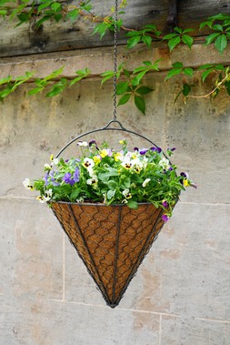 OUTDOOR HANGING WIRED NETTED CONE ZINC &pound;34.99