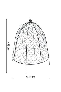 OUTDOOR WIRE NETTED PLANT PROTECTOR ZINC H55CM W47CM
