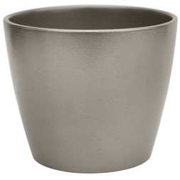 Poinsettia Planter Silver H14cm D16.5cm £8.99
