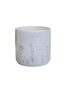Prairie White Planter H17cm D17cm &pound;19.99
