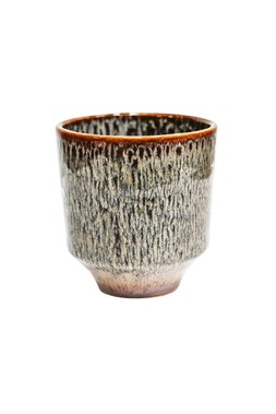 Reactive Glaze Mocha Orchid Planter H13cm D13cm &pound;12.99