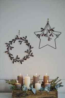Ribbed Pillar Candle Ivory 120Mm &pound;6.49