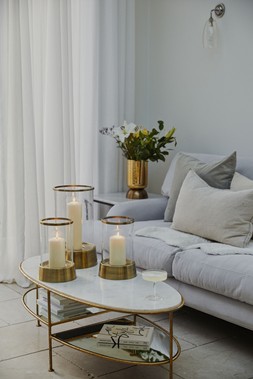 REGENCY METALLIC TIERED VASE GOLD H27.5CM D15CM £44.99