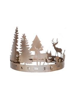 Round Advent Forest Tealight Centrepiece Metal Copper &pound;59.99