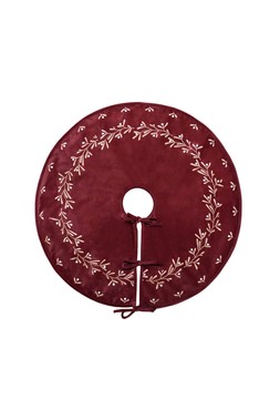 Ruby Velvet Misletoe Tree Skirt D80cm &pound;59.99