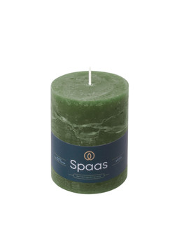 RUSTIC UNSCENTED PILLAR CANDLE 100:130 DARK GREEN £14.99