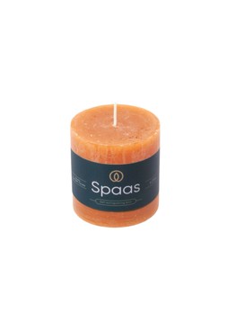 RUSTIC UNSCENTEDPILLAR CANDLE 70:70 ORANGE £4.99