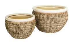 Seagrass Pot Cover Natural, Nested Set Of 2 &pound;34.98