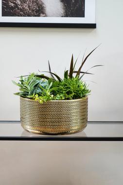 Solis Embossed Bowl Gold H15cm D30cm &pound;49.99