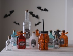 Halloween Glass Bottles and Drinking Jars - Large Poison Glass Potion Bottle 30cm