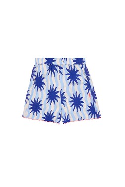 Blue Sunstar Scallop Edge Shorts