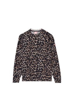 Neutral Jaguar Printed Knit Jumper