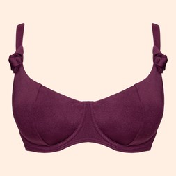 BEACH BLISS	SCOOPED BALCONY BIKINI TOP MULBERRY PURPLE