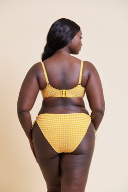 HOLIDAY CHECK SCOOPED BALCONY BIKINI TOP £37.00 €95.00 USD$64.00 AUSD$95.00 CAD$50.00 & TIE SIDE BIKINI BRIEF £24.00 €36.00 USD43.00 AUSD$49.95 CAD$46.00