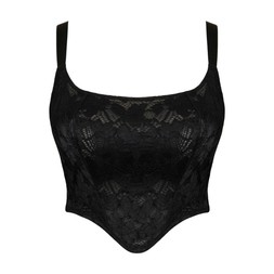 Hype Lace Black Longline Bra