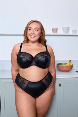 ENCHANT SIDE SUPPORT BALCONY BRA £37 & ENCHANT HIGH WAIST BRIEF £19