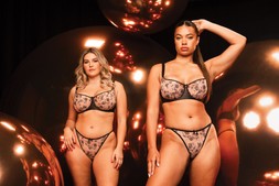 Entwined, Balcony Bra, Black/Blush, £42.00, US$81.00, CA$105.00, €63.00, A$105.00
