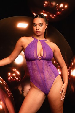 Opulence, Stretch Lace Body, Mystic Purple, £52.00, US$92.00, CA$125.00, €78.00, A$125.00