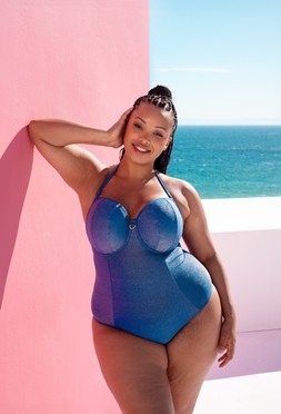 SAPPHIRE SEAS BANDEAU SWIMSUIT