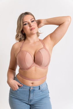 Superhero Multiway Padded Plunge Bra Latte Beige