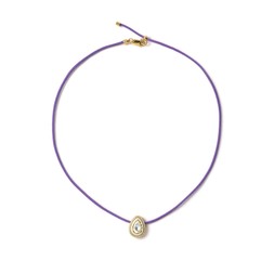 QUIET DROP NECKLACE BUTTER YELLOW PURPLE AND GOLD, RRP £199 www.vixiiworld.com