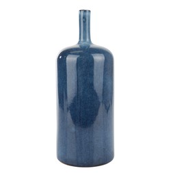 Coastal Retreat Blue Ceramic Long Vase