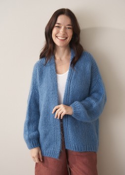 Dina Chunky Cardigan – Blue, £98