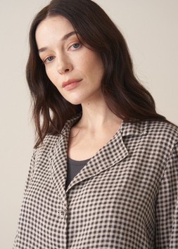 Lorian Check Linen Jacket, £145 & Jessie Linen Trousers, £110