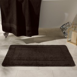 OHS Border Tufted Bath Mat - Chocolate- 10