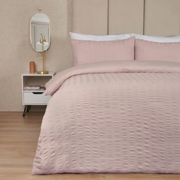 OHS Seersucker Duvet Set - Natural