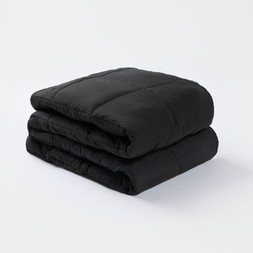 OHS Supersoft Weighted Blanket - Black-125 x 180cm - 6kg-£21