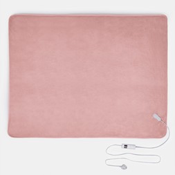 OHS Electric Heated Fleece Over Blanket - Blush- &pound;44