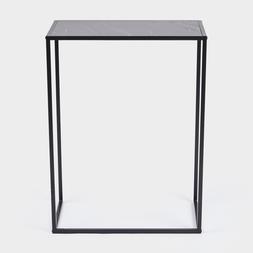 OHS C Shape Marble Look Side Table - Grey- £18
