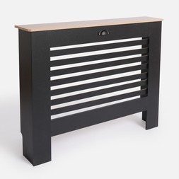 OHS Wooden Radiator Cover - Black-£47-Medium - 81.5 x 101.5 x 19cm