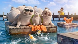 Roarwell Sea Lion £45, Pinchsnap Crab £45 & Bartholomew Bear Seafarer Outfit £60