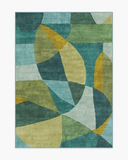 Ruggable - Jungalow Collection - Kayla Teal Green - 150 x 215 cm - Flatwoven £349, Tufted £479 (Aerial)