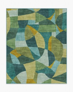 Ruggable - Jungalow Collection - Kayla Teal Green - 245 x 305 cm - Flatwoven £599, Tufted £849 (Aerial)