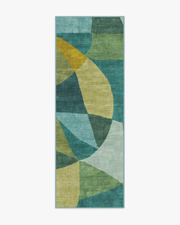 Ruggable - Jungalow Collection - Kayla Teal Green - 75 x 215 cm - Flatwoven £159, Tufted £189 (Aerial)