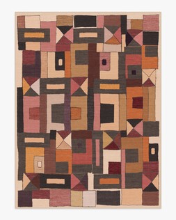 Ruggable - Jungalow Collection - Modra Warm Brown - 275 x 365 cm - Flatwoven £799, Tufted £1,049 (Aerial)-  Embargoed until 2nd July 2026