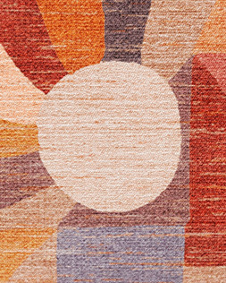 Ruggable - Jungalow Collection - Orilla Sunset - 150 x 215 cm - Flatwoven £349, Tufted £479 (Detail)-  Embargoed until 2nd July 2026